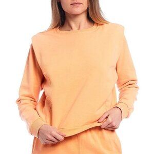 GB Gianni Bini Drop Shoulder Sweatshirt Size XS Melon Orange Juniors New
